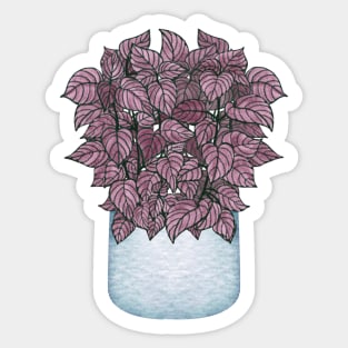 Purple Fittonia Plant Sticker